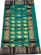 Blue Chanderi Handloom Pure Katan Silk Saree