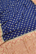 Blue Handloom Banarasi Khaddi Georgette Saree