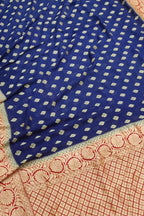 Blue Handloom Banarasi Khaddi Georgette Saree