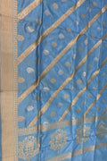 Blue Banarasi Katan Silk Dupatta Handloom Woven Festive