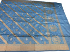 Blue Banarasi Katan Silk Dupatta Handloom Woven Festive