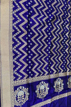 Blue Banarasi Pure Katan Silk Dupatta Handloom Woven