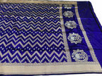 Blue Banarasi Pure Katan Silk Dupatta Handloom Woven