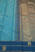 Blue Handloom Kanjeevaram Pure Silk Saree
