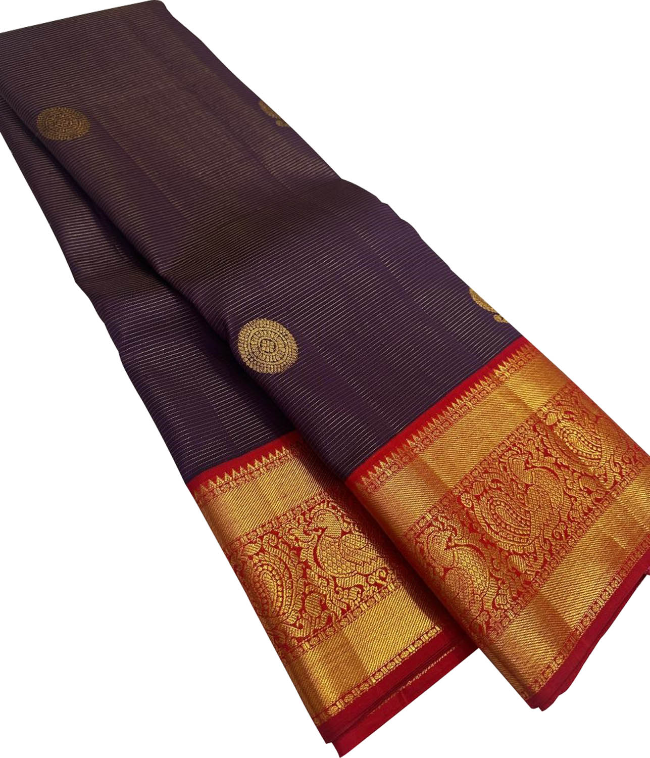 Blue Kanjeevaram Pure Silk Saree Handloom Weave Celebration