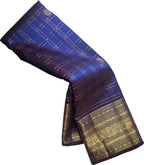 Blue Kanjeevaram Pure Silk Saree Handloom Festive Ethnic Wear