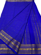 Blue Handloom Mysore Pure Crepe Silk Saree