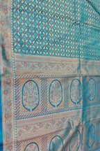 Blue Mashru Silk Tanchui Weaved Banarasi Saree