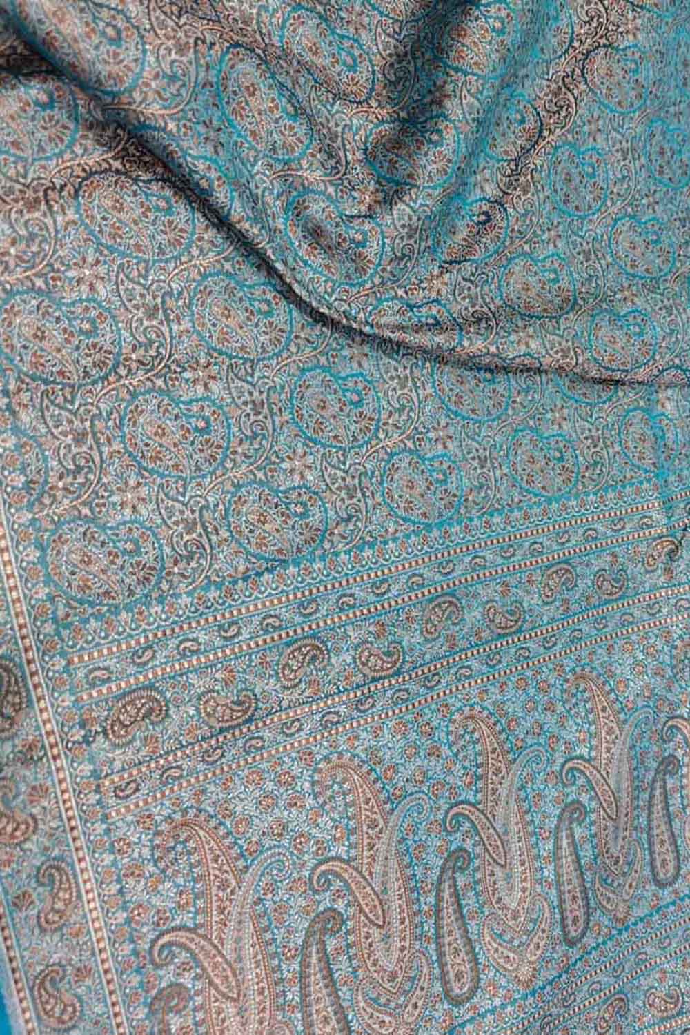 Blue Mashru Silk Tanchui Weaved Banarasi Saree