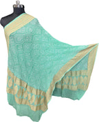 Blue Pure Georgette Bandhani Rai Bandhej Dupatta