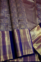 Blue Pure Kanjeevaram Silk Handloom Saree