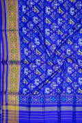 Blue Pure Silk Handloom Patola Ikat Dupatta