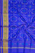 Blue Pure Silk Handloom Patola Ikat Dupatta