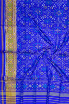 Blue Pure Silk Handloom Patola Ikat Dupatta