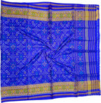 Blue Pure Silk Handloom Patola Ikat Dupatta