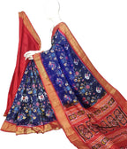 Blue Pure Silk Pochampalli Ikat Handloom Saree