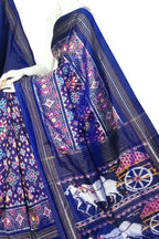 Blue Pure Silk Pochampalli Ikat Handloom Saree