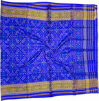 Blue Pure Single Ikat Patan Patola Handloom Dupatta