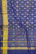 Blue Pure Single Ikat Patan Patola Handloom Saree
