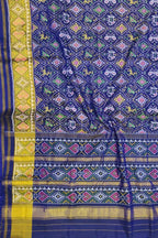 Blue Pure Single Ikat Patan Patola Handloom Saree