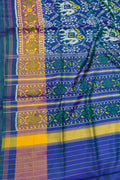 Blue Pure Single Ikat Patan Patola Handloom Saree