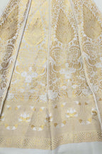 Dyeable Banarasi Handloom Pure Georgette Unstitched Lehenga Set