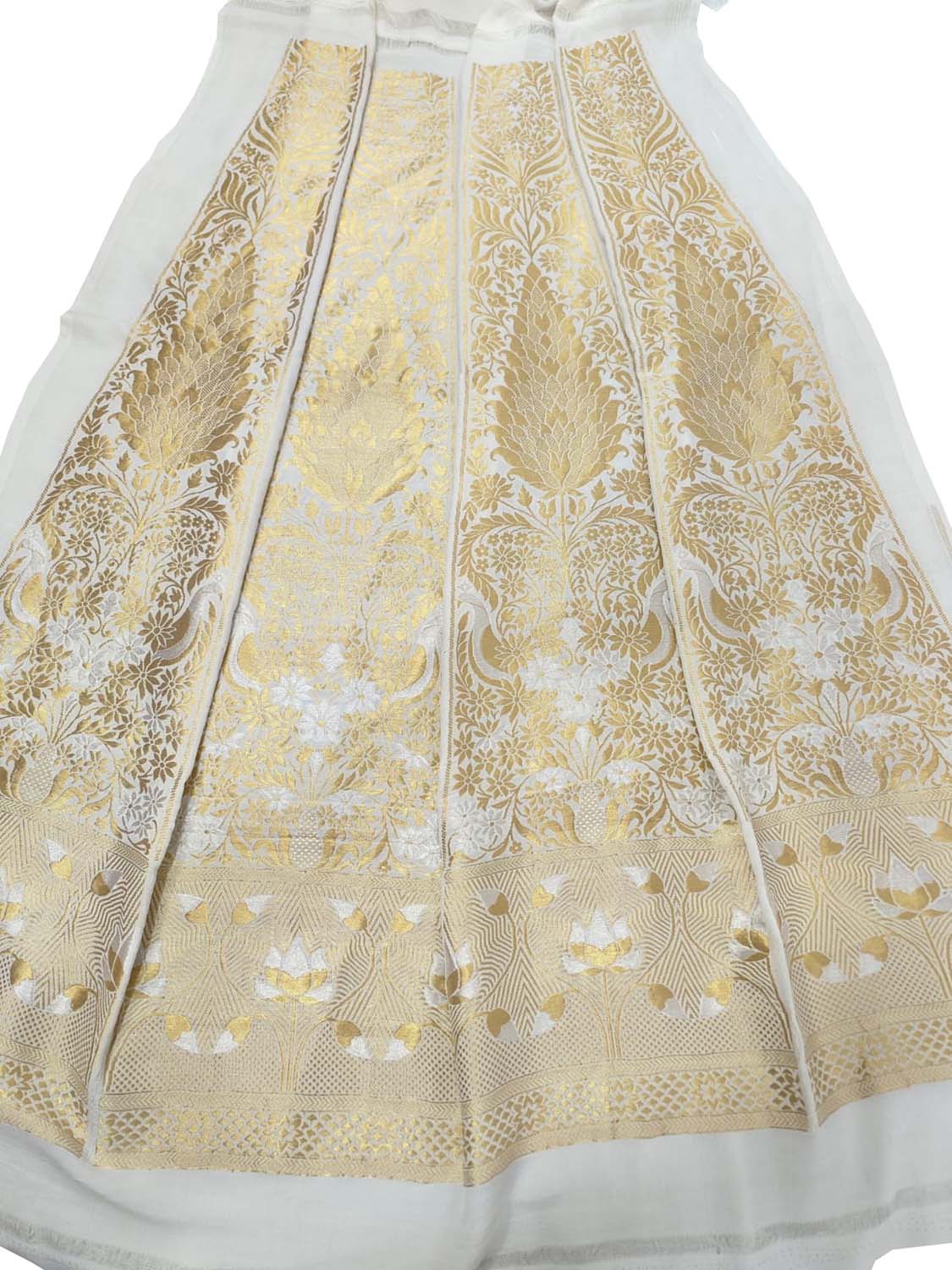 Dyeable Banarasi Handloom Pure Georgette Unstitched Lehenga Set