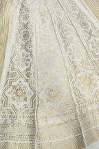 Dyeable Banarasi Handloom Pure Georgette Unstitched Lehenga Set