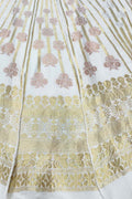 Dyeable Banarasi Handloom Pure Georgette Unstitched Lehenga Set