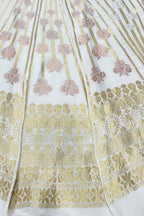 Dyeable Banarasi Handloom Pure Georgette Unstitched Lehenga Set