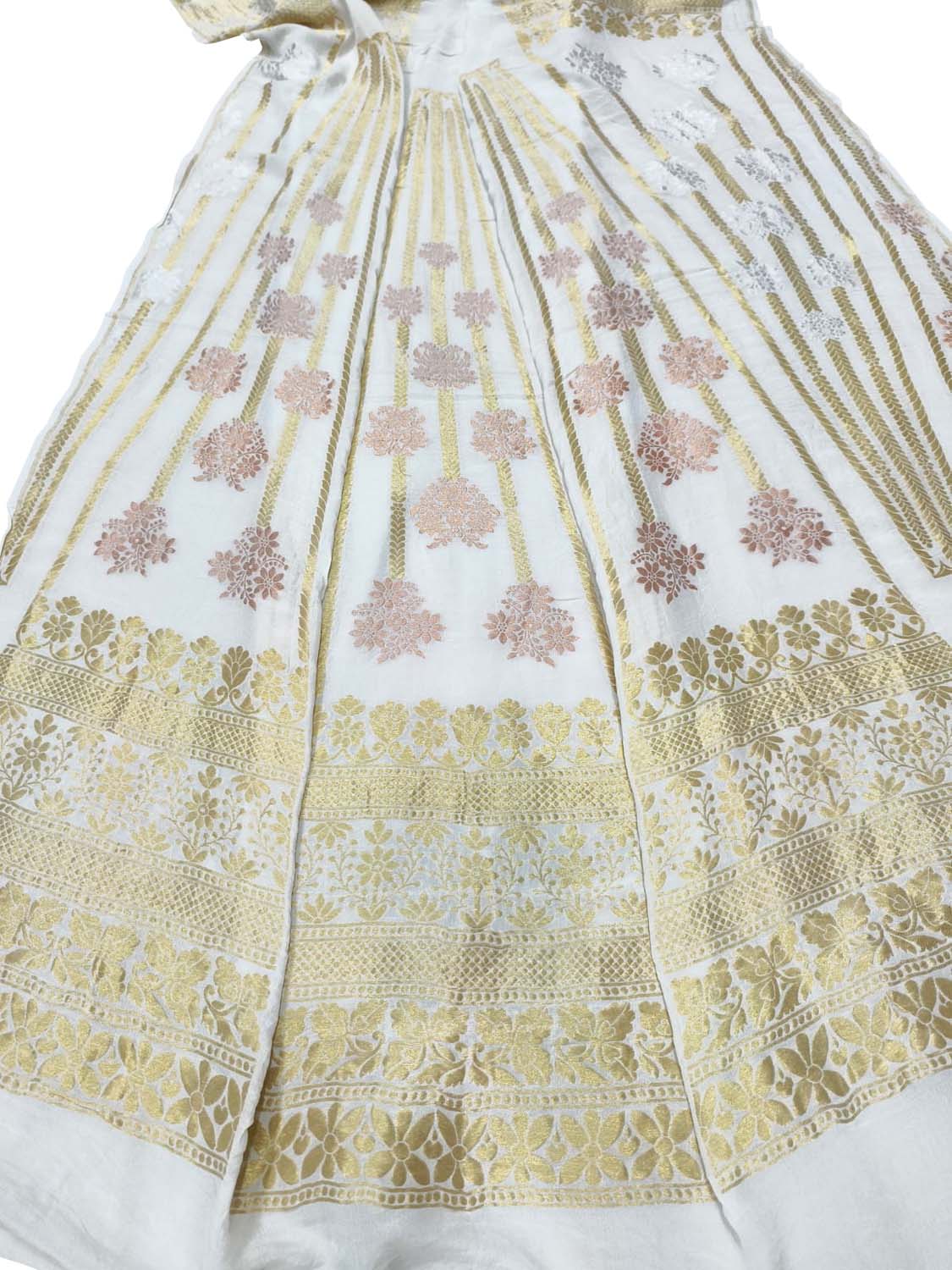 Dyeable Banarasi Handloom Pure Georgette Unstitched Lehenga Set