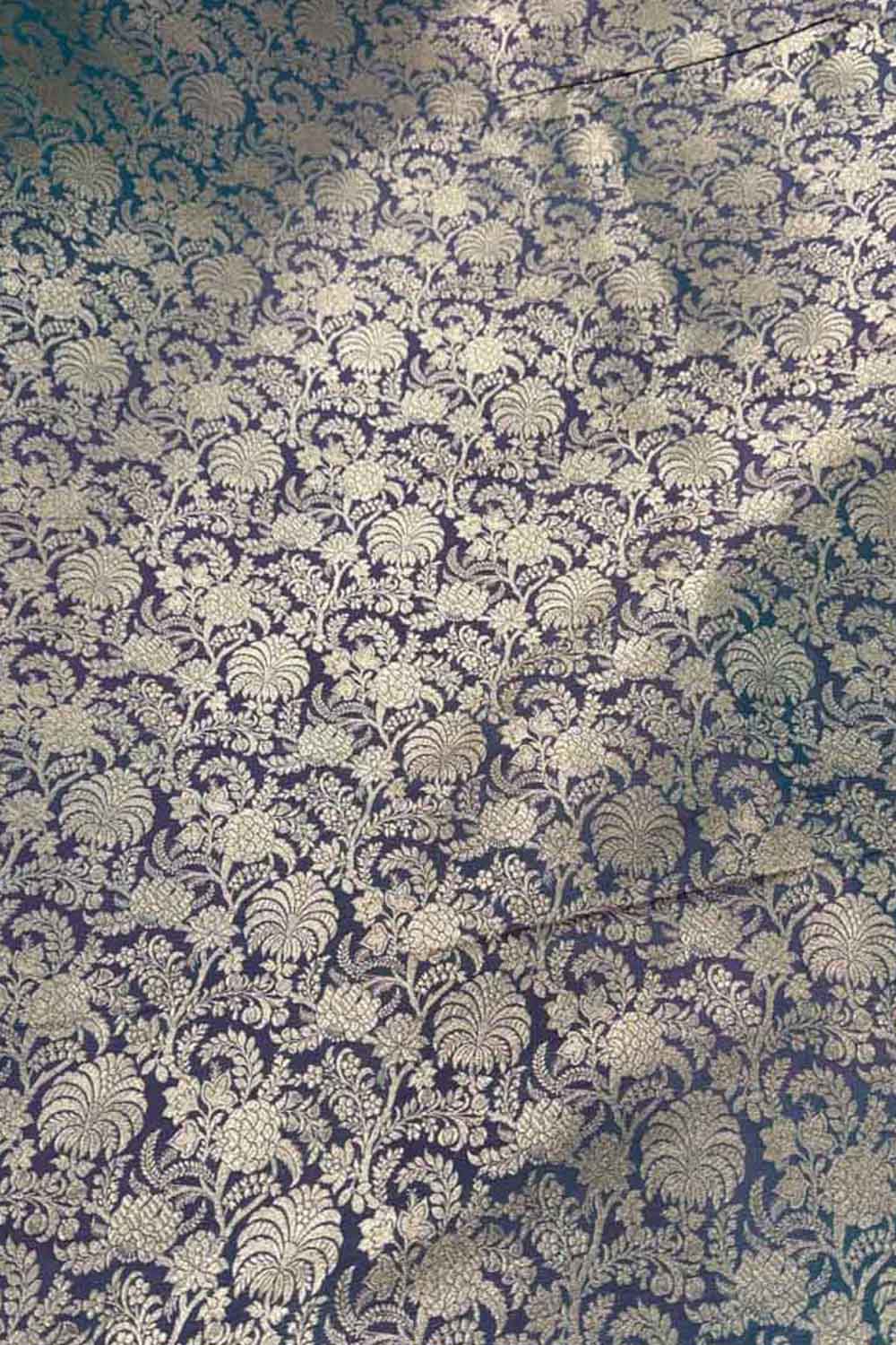 Green Banarasi Handloom Katan Silk Fabric