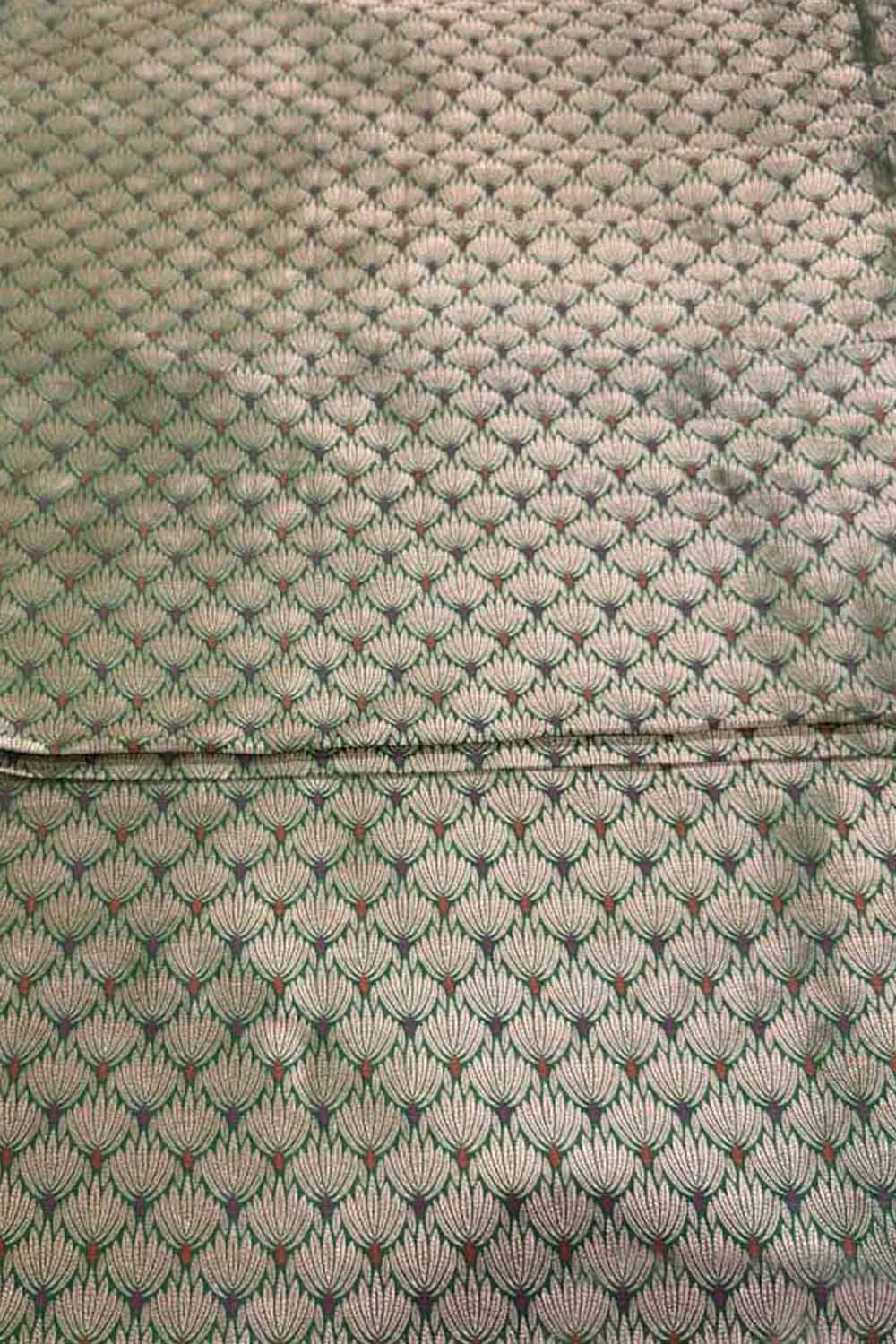 Green Banarasi Handloom Katan Silk Fabric