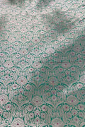 Green Banarasi Handloom Katan Silk Fabric