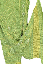 Green Bandhani Modal Silk Dupatta