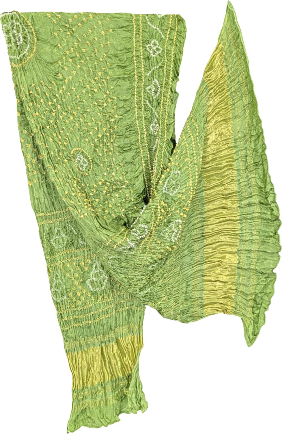 Green Bandhani Modal Silk Dupatta