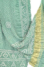 Green Bandhani Modal Silk Dupatta