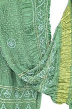 Green Bandhani Modal Silk Dupatta