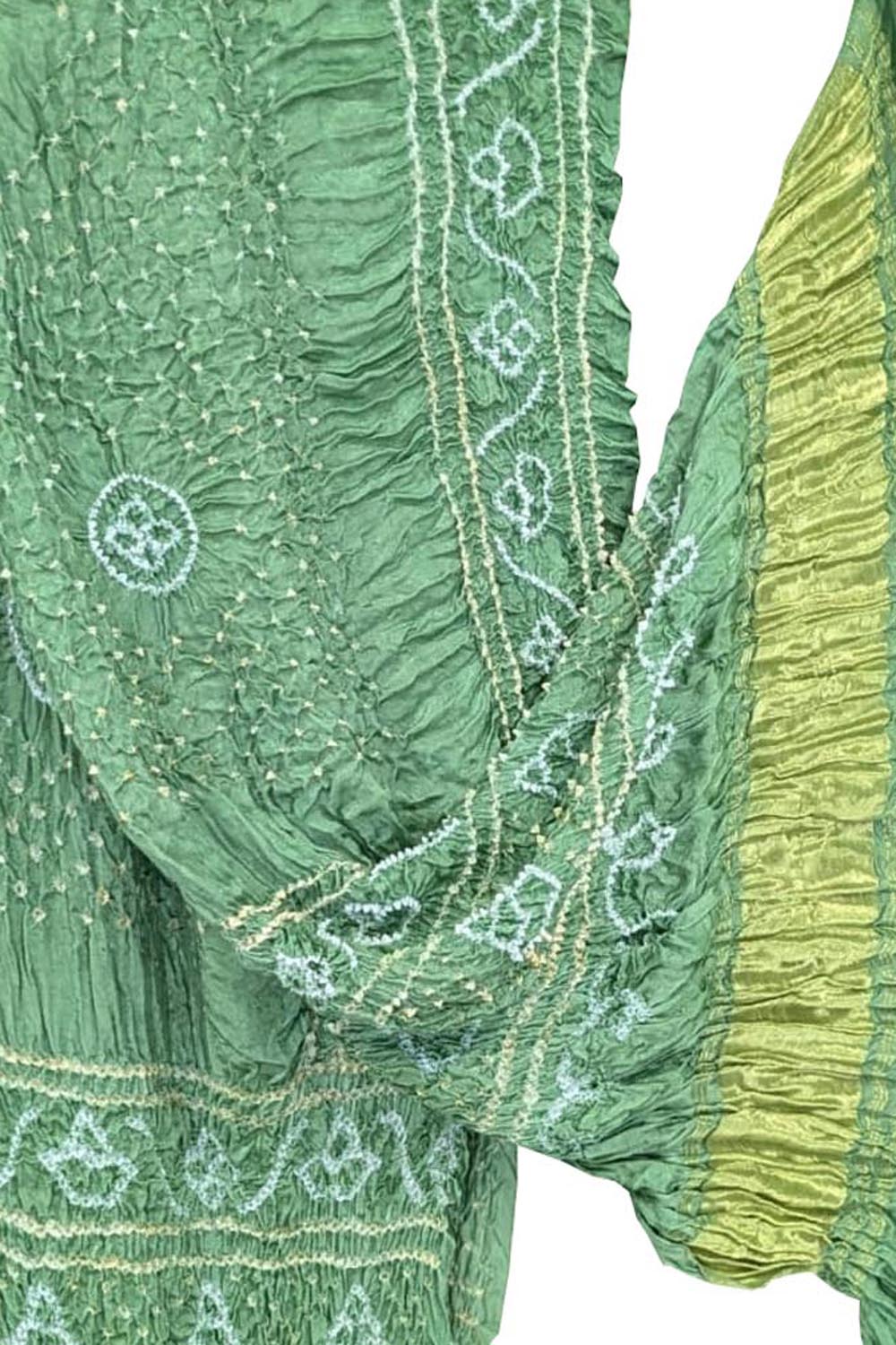 Green Bandhani Modal Silk Dupatta
