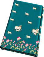 Green Digital Pichwai Printed Modal Satin Fabric