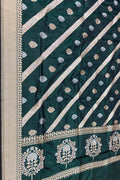 Green Banarasi Katan Silk Dupatta Handloom Woven Festive