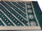 Green Banarasi Katan Silk Dupatta Handloom Woven Festive