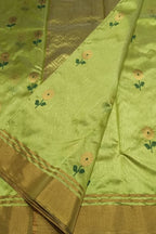 Green Handloom Chanderi Pure Silk Saree