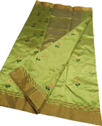 Green Handloom Chanderi Pure Silk Saree