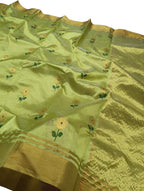 Green Handloom Chanderi Pure Silk Saree