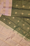 Green Handloom Gadwal Pure Silk Saree