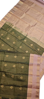 Green Handloom Gadwal Pure Silk Saree
