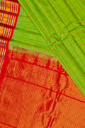 Green Gadwal Pure Silk Saree Handloom Woven Traditional