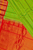 Green Gadwal Pure Silk Saree Handloom Woven Traditional