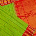 Green Gadwal Pure Silk Saree Handloom Woven Traditional